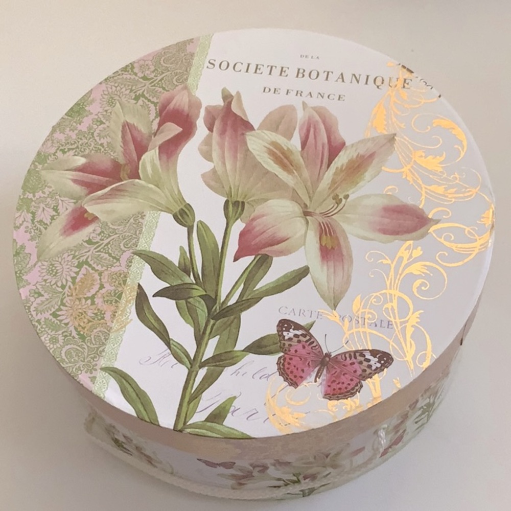 Floral Societe Bontanique De France Hat Storage Box